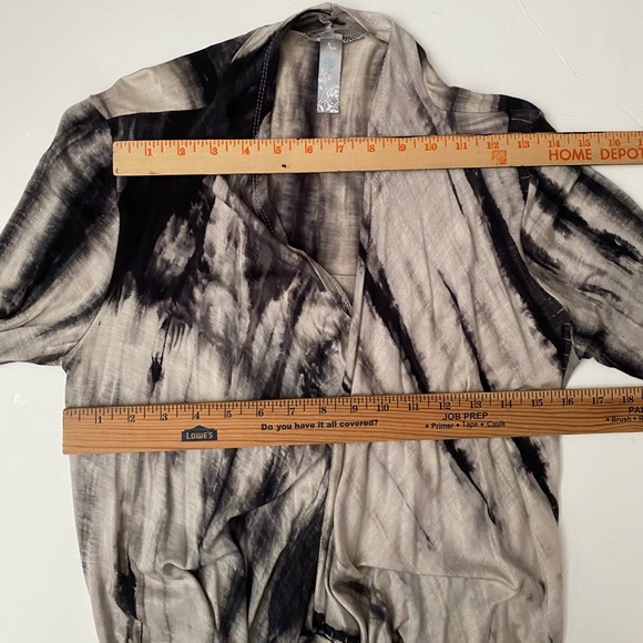 Yj Open Drape Front Cardigan Tie Dye Hi- low very stretchy women’s size Small - Picture 7 of 10